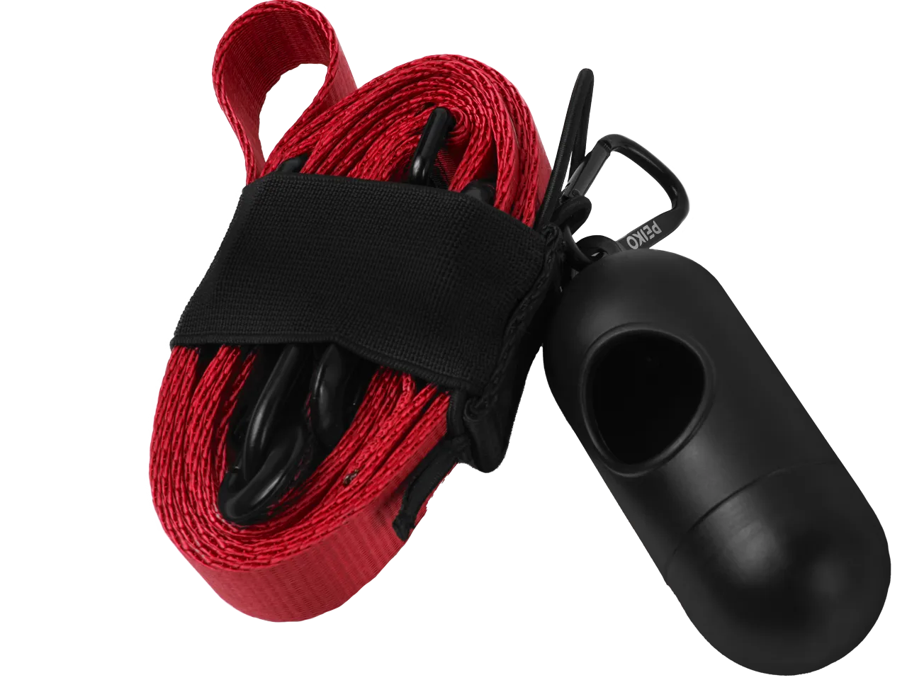 PEIKO® MultiLeash™ red with waste bag holder